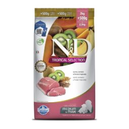 ND TROPICAL CAN PUP MD/MX SUINO 2+0,5KG