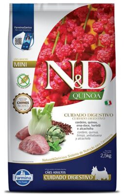 ND Quinoa Can Adulto Mini Digestivo Cordeiro-2,5 KG