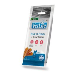 Vet Life Natural Snack Cães Pork & Potato Adulto Mini 60g