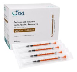 Seringa Descartável Insulina TKL 01 ml com 13x0,45 - 100 Unidades